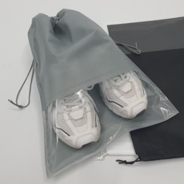 여행용 신발주머니 그레이 슈즈케이스 신발가방 보관 보조가방 스트링