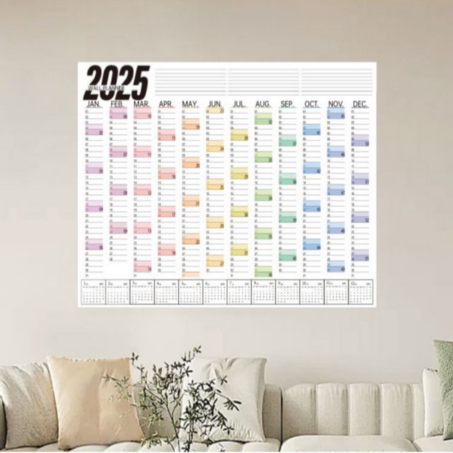 2025 대형달력 계획표 벽달력 4매 스티커 생활 캘린더