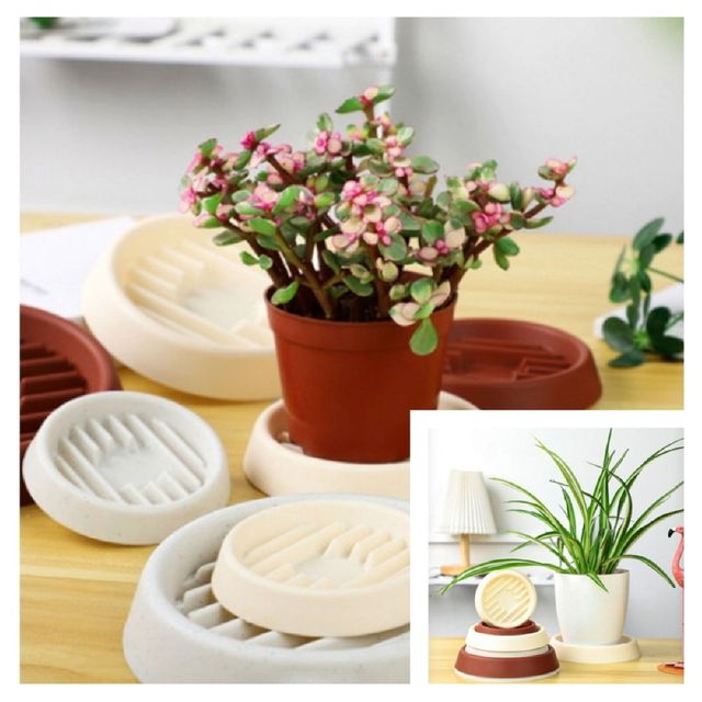 과습방지 화분받침대 원형 화분물받침 9cm 크림 화분물받이 물받침대 화분물받침대 플라스틱화분받침대