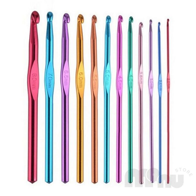 코바늘가방뜨기 모사용뜨개질 12P 컬러 뜨개질 코바늘 세트