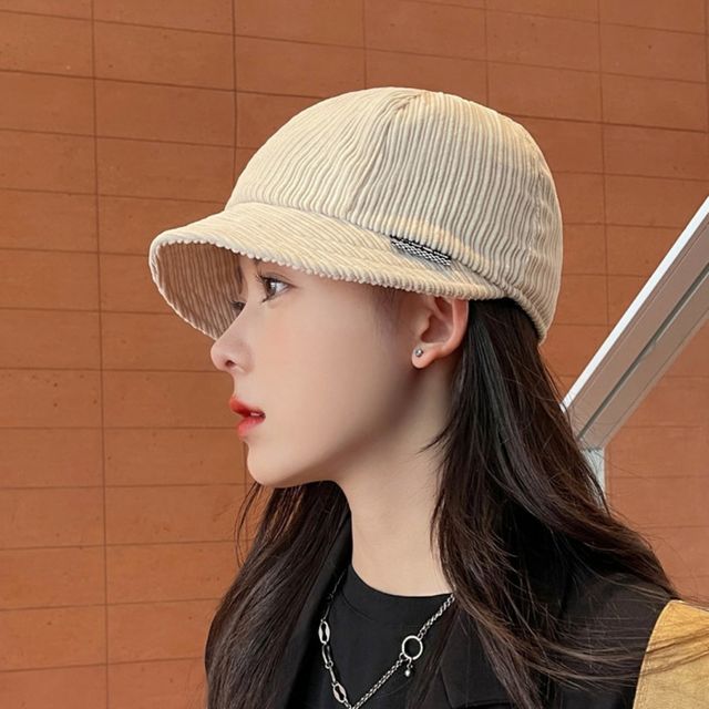 여자 데일리 캐주얼 오색 코디 코르덴 벙거지 챙 모자