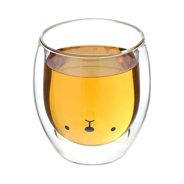 이중 유리컵 (250ml 아기곰)