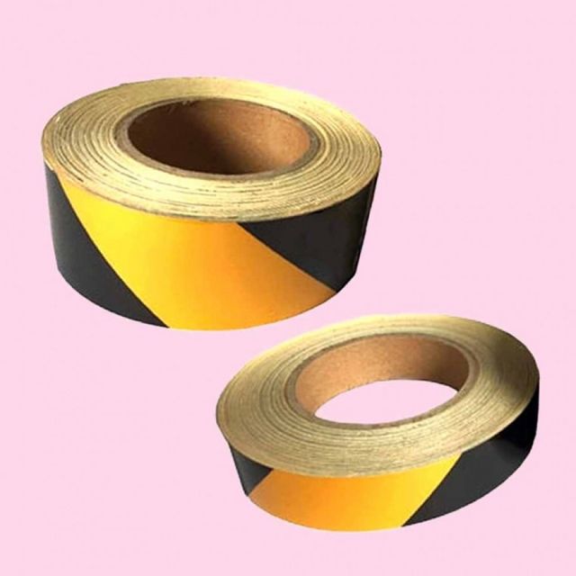반사띠 황검 30cm 1롤 안전테이프 45.7M