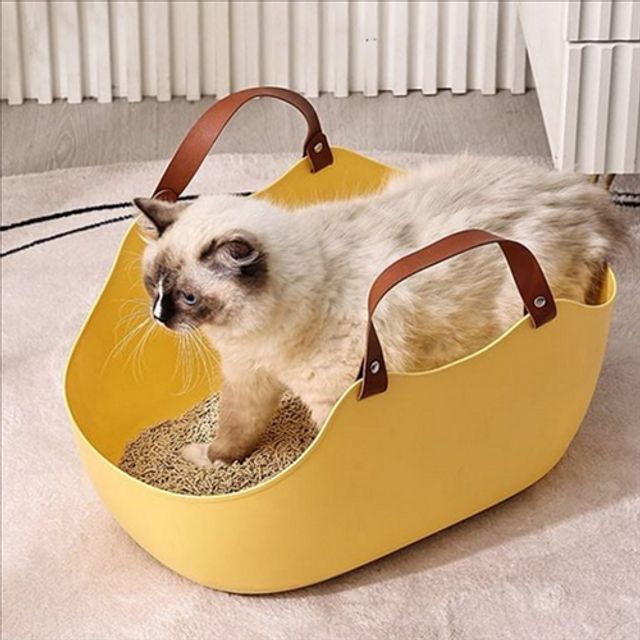 오픈형 펫 용품 화장실 모래통 반려묘 화장실 고양이 정리함 변기
