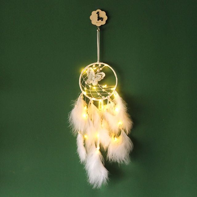 깃털 LED 드림캐처 북유럽드림캐쳐 진주