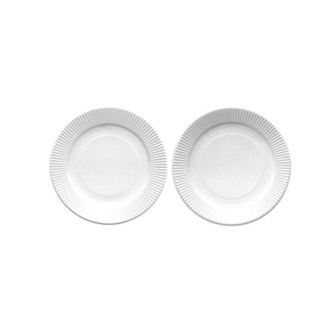 칼라 종이접시 흰색 18cm, 일회용용기 펄프 10매입