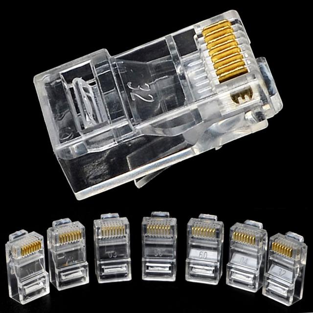RJ45 커넥터 8개입 셋톱박스 허브 컴퓨터 TV 인터넷