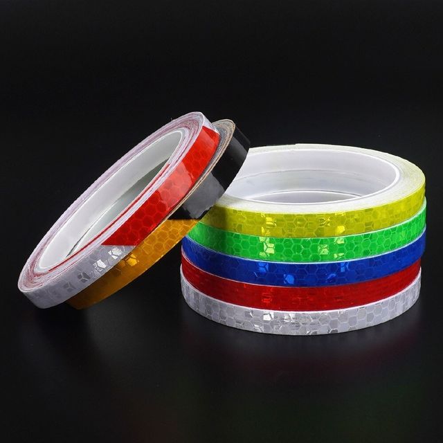 안전반사테이프 안전반사밴드 PVC 반사 테이프 1cm x 8M
