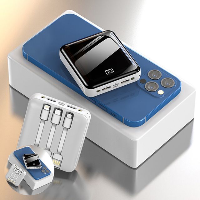 학생용보조배터리 사무용보조배터리 미니 듀얼 플래시 보조배터리 10000mAh 블랙화이트