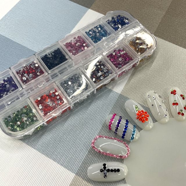 레진 아트 세트 큐빅 네일아트 꾸미기 파츠 믹스