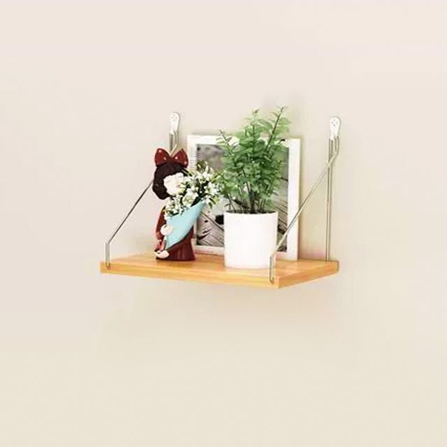 공간데코 벽선반 30x15cm 내추럴우드 무타공선반