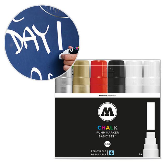 모로토우 초크 펌프 마커펜 베이직세트 15mm 1P 마카