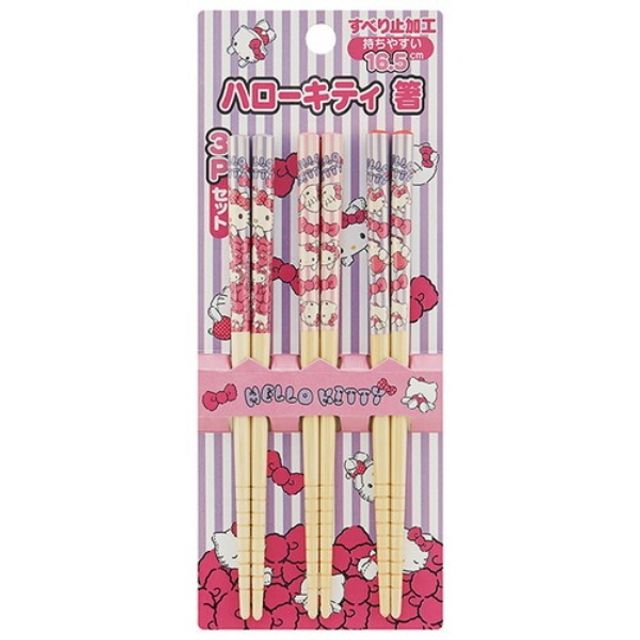 헬로키티 패닉 대나무젓가락 16cm 3p세트