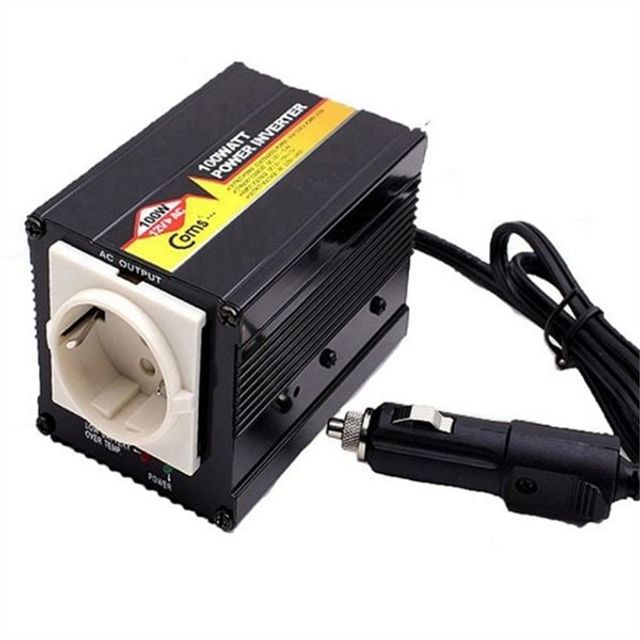 차량용 인버터 100W12V220V 차량용 파워 인버터 캠핑차량용 여행용 전력 충전 노트북 컨버터 휴대폰 카메라