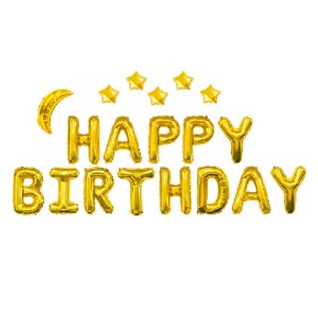 호일풍선 달별 생일파티 세트 골드 행사장식 놀이공원