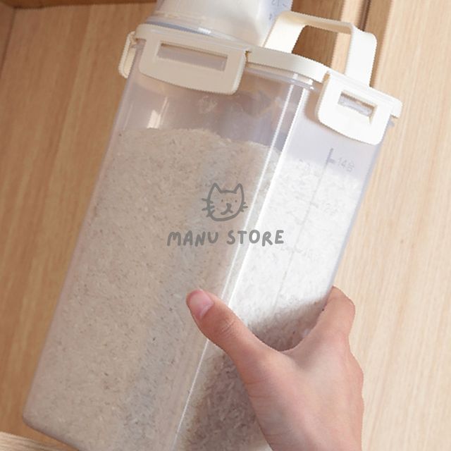 쌀통 쌀디스펜서 도어포켓 잡곡통 3L
