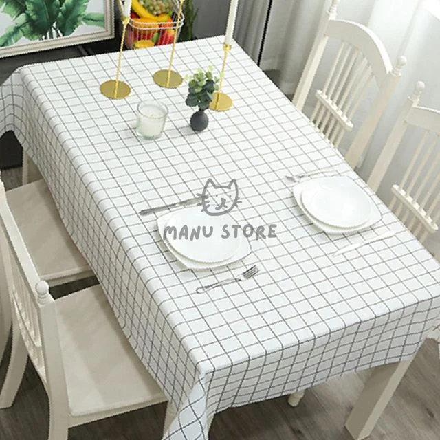 행사용테이블보 사각테이블보 식탁보 5p세트 137x90cm 화이트