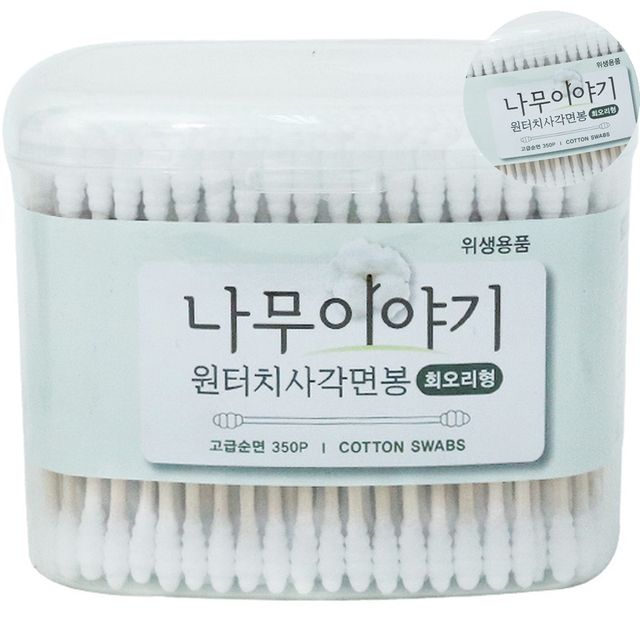 귀청소 귀면봉 원터치 사각면봉 350p