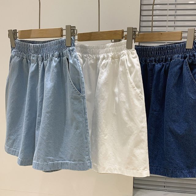 여성 데일리 면반바지 가벼운 마실룩 편한 밴딩반바지