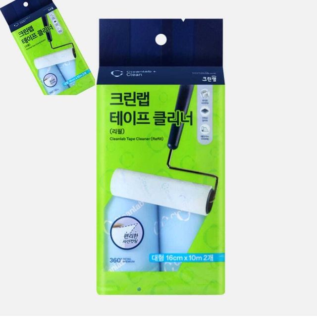 테이프클리너 리필 2매입 대형 16cm x10M 테이프청소롤 리필보강 롤클리너 표면먼지제거