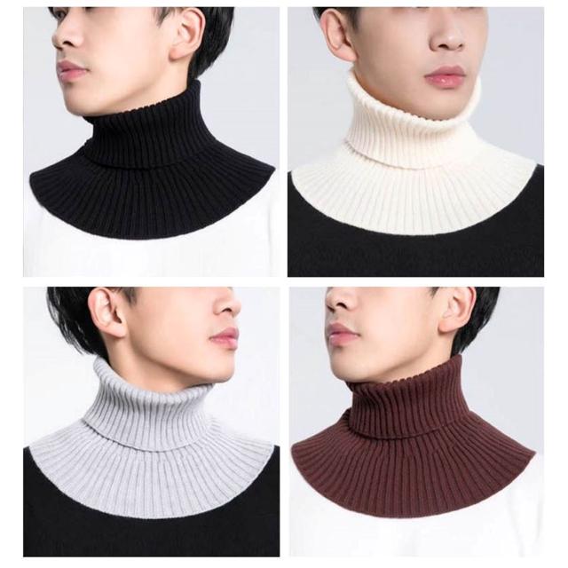 가을 겨울 남성 페이크 히든 니트 목폴라 넥워머