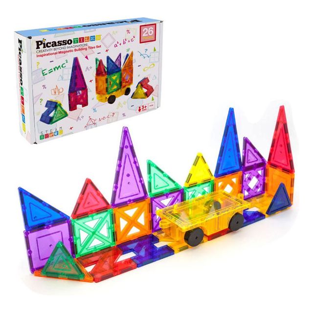 타일 자석블록 26pcs 마그네틱블럭 블럭만들기 26피스 창의력발달