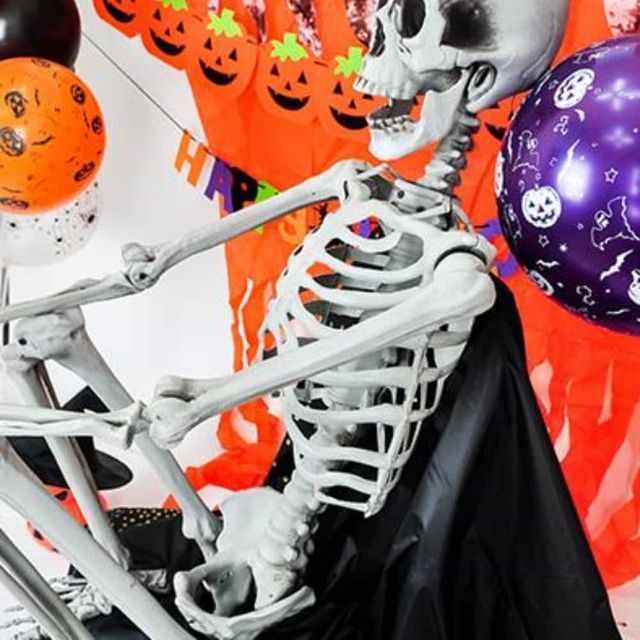 할로윈 해골모형대 데코 소품, 할로윈 파티 배경