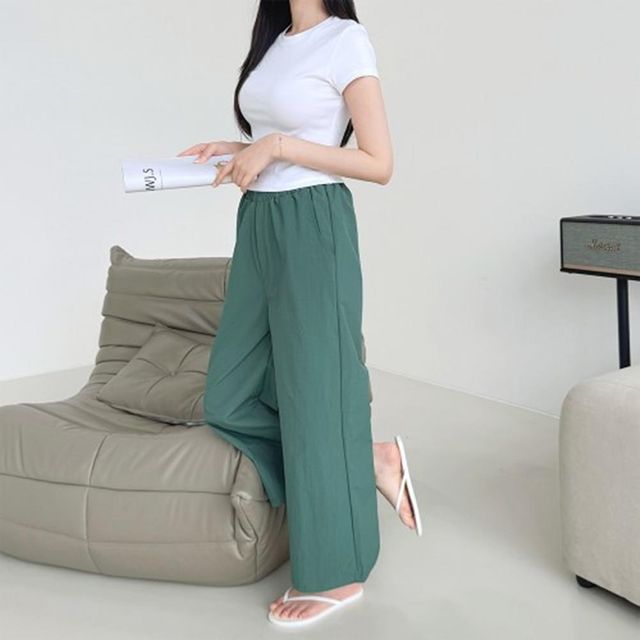 치마바지 밴딩바지 코디 면바지 배기바지 캐쥬얼 밴딩