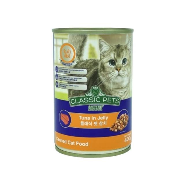 고양이 캔 간식 클래식 참치 400g, 파우치 사료