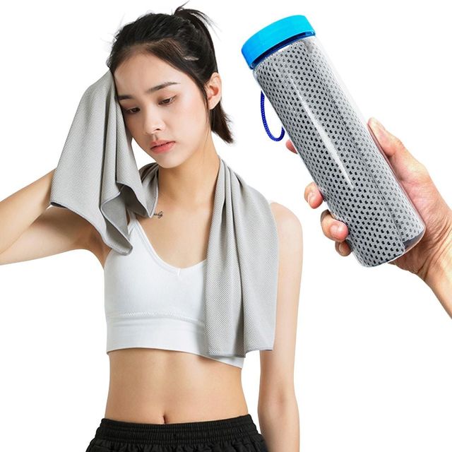 스포츠타올 빅사이즈 대형 아이스 쿨타올 그레이 등산 스포츠