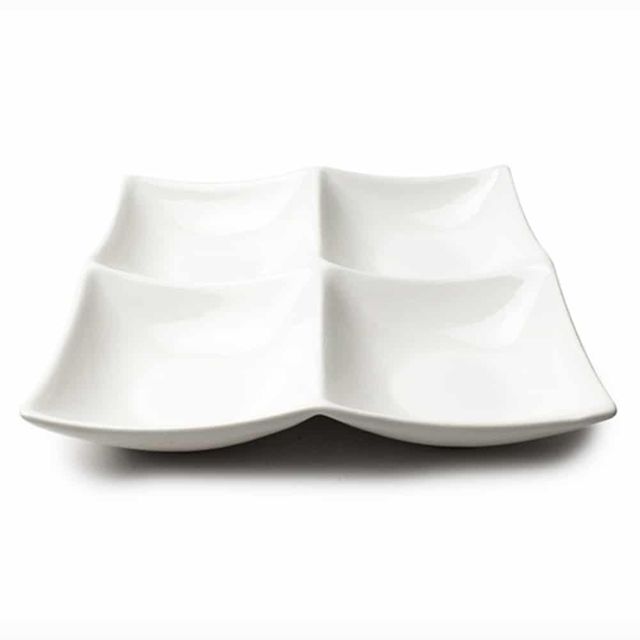 4구 나눔접시 20cm 반찬나눔접시 4칸반찬그릇