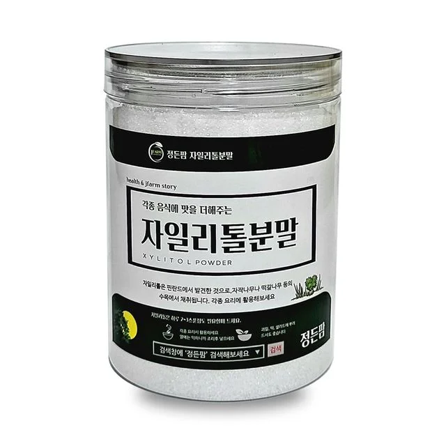 자일리톨분말 350g 정든팜 이중밀폐통 자일리톨가루