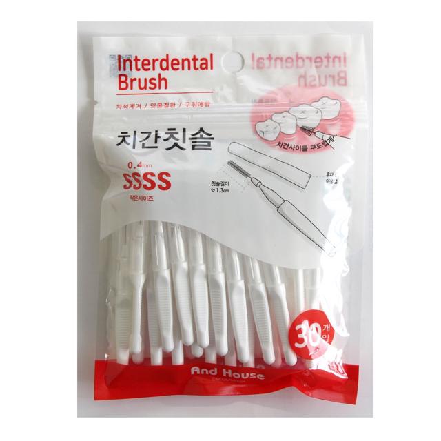 덴탈 프리미엄 치간칫솔 I형 30p (SSSS) 0.4mm