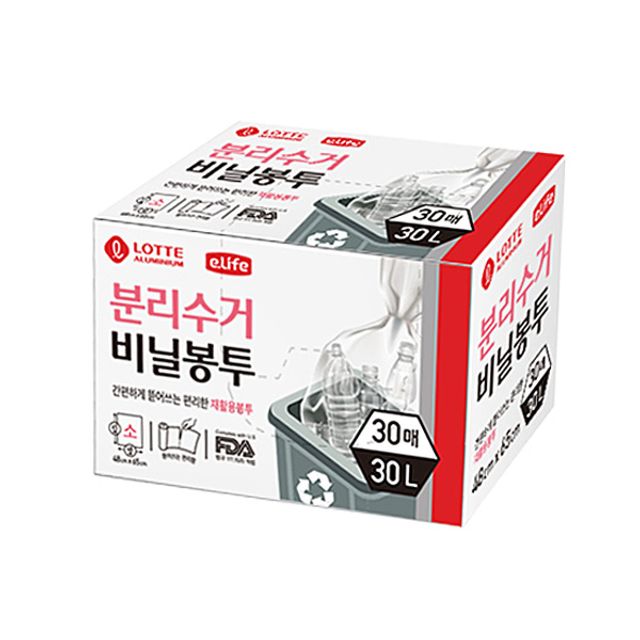 분리수거 비닐봉투 소 30L 30매