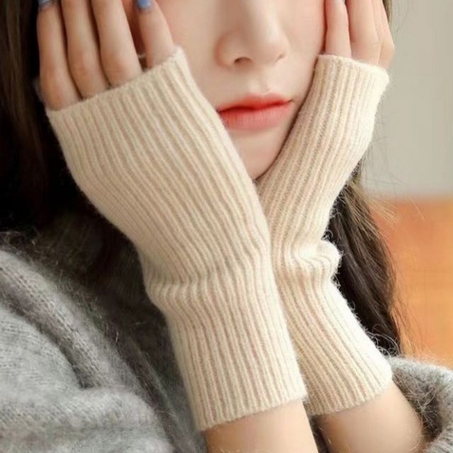 숏 니트 손목워머 겨울용 손토시 보온 장갑 팔토시