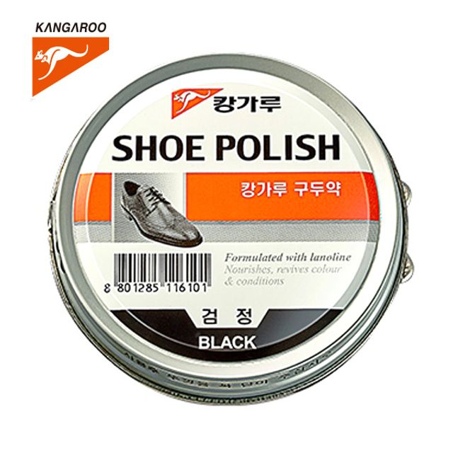 캉가루 구두약 100g_블랙 고체구두약 구두광택제