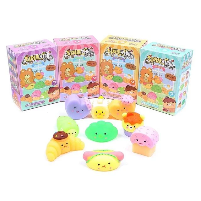 스퀴시 말랑이 젤리 촉감놀이 디저트미니어처 모형 랜덤말랑이 단체선물 스트레스볼 4P