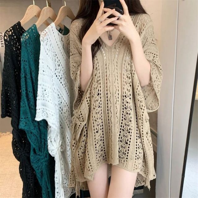 브이넥 수영복 가디건 비치웨어 여름