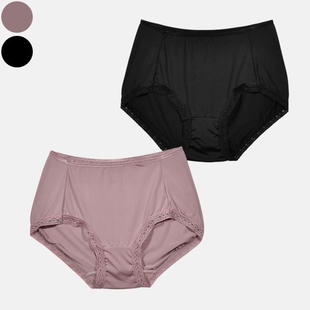 포근한 발열기모 레이스라인 여성 삼각팬티