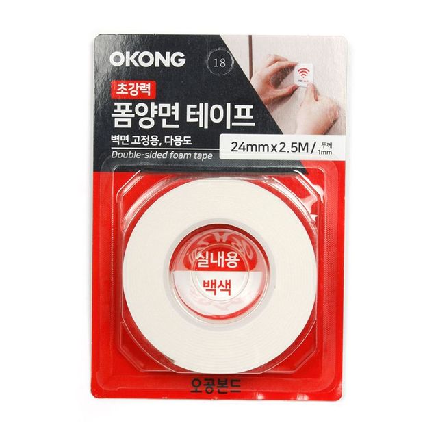 오공 폼 양면테이프 백색, DIY 접착 보수용품