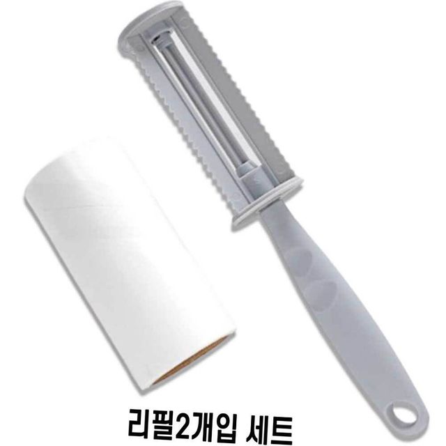 테이프 먼지 크리너 세트 리필2개 털 손잡이 먼지