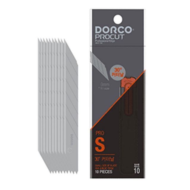 DORCO 커터칼날 SPA30(PROS-30도) 9mm(10EA)30도 (10)TUBE