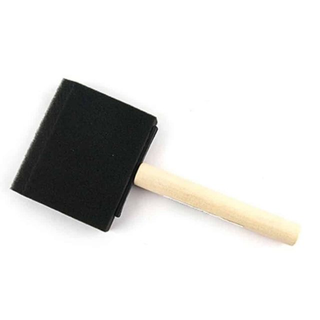 핸들 스펀지 브러쉬 7.6cm 페인트부자재 폼브러쉬 나무붓