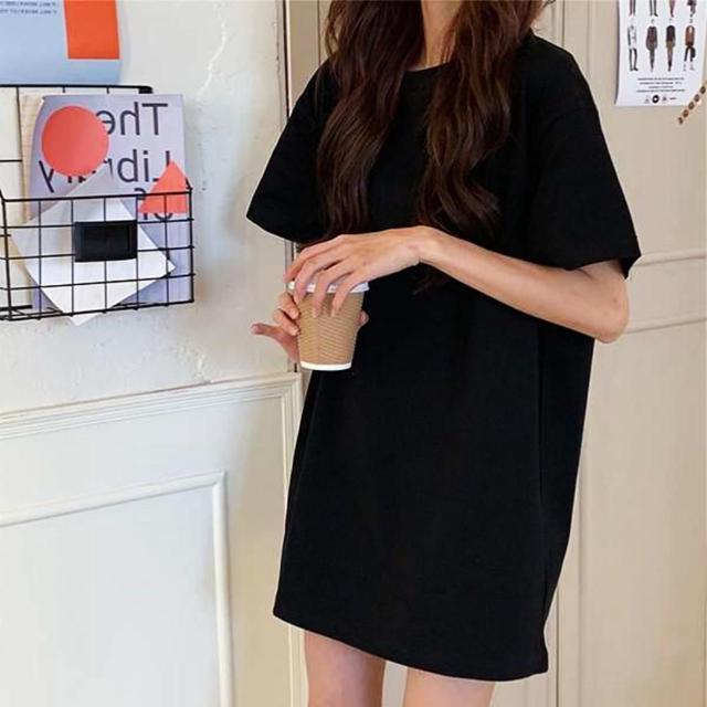 여성 티셔츠 박스티 무지 기본 반팔 티셔츠
