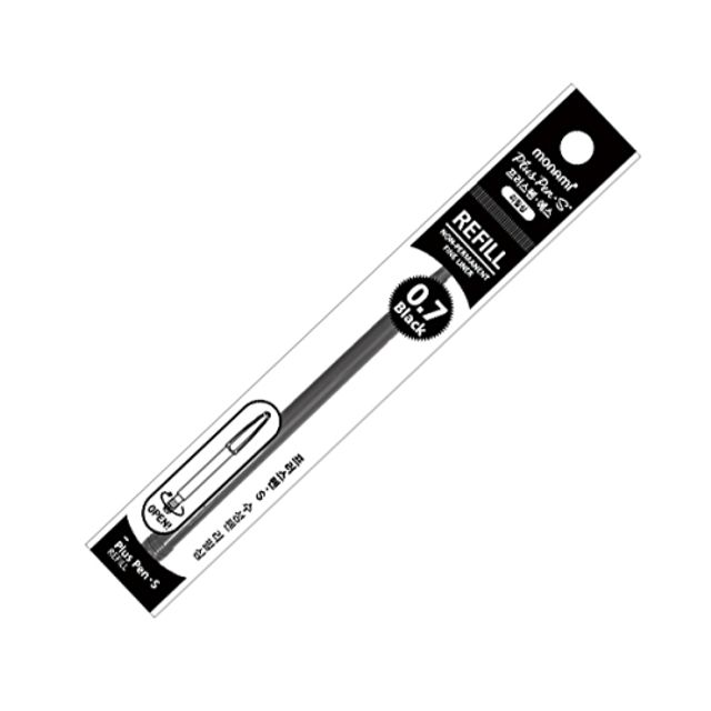 모나미 플러스펜S 0.4mm 블랙 리필 - 다스(12개입)로 오래 쓰는 필기구
