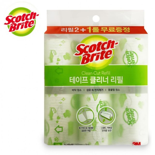 테이프클리너 리필 대형 3개 롤클리너