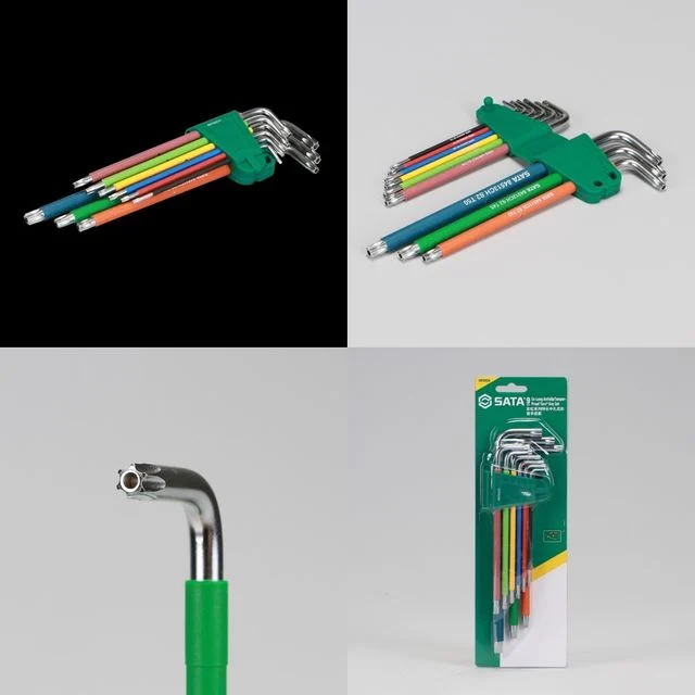 SATA 공구 컬러 엑스트라 롱 별 렌치세트 (9PCS)
