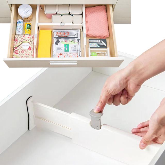 길이 조절 서랍 칸막이 - 책상 및 주방 수납 정리 파티션
