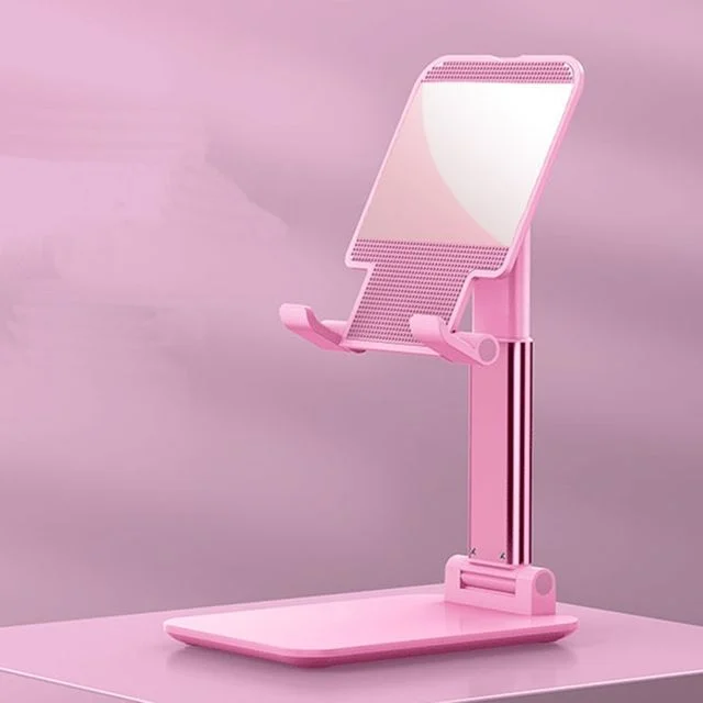 탁상용 접이식 휴대용 핸드폰 스마트폰 거치대 핑크