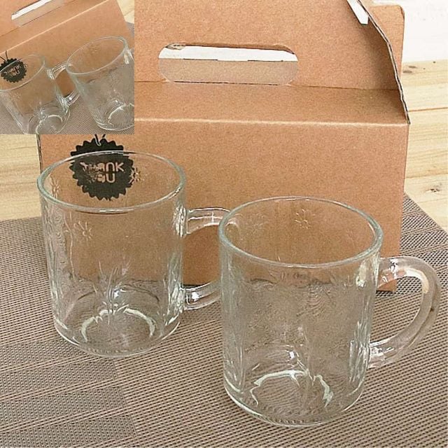 샤샤 유리머그 2ps set 유리컵 유리머그컵 유리잔 카페유리잔